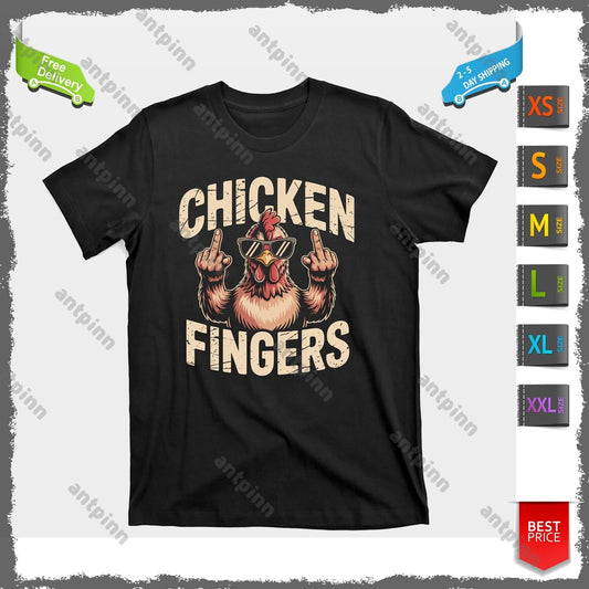 Chicken Fingers Funny Sarcastic Offensive Middle Finger T Shirt Usinex